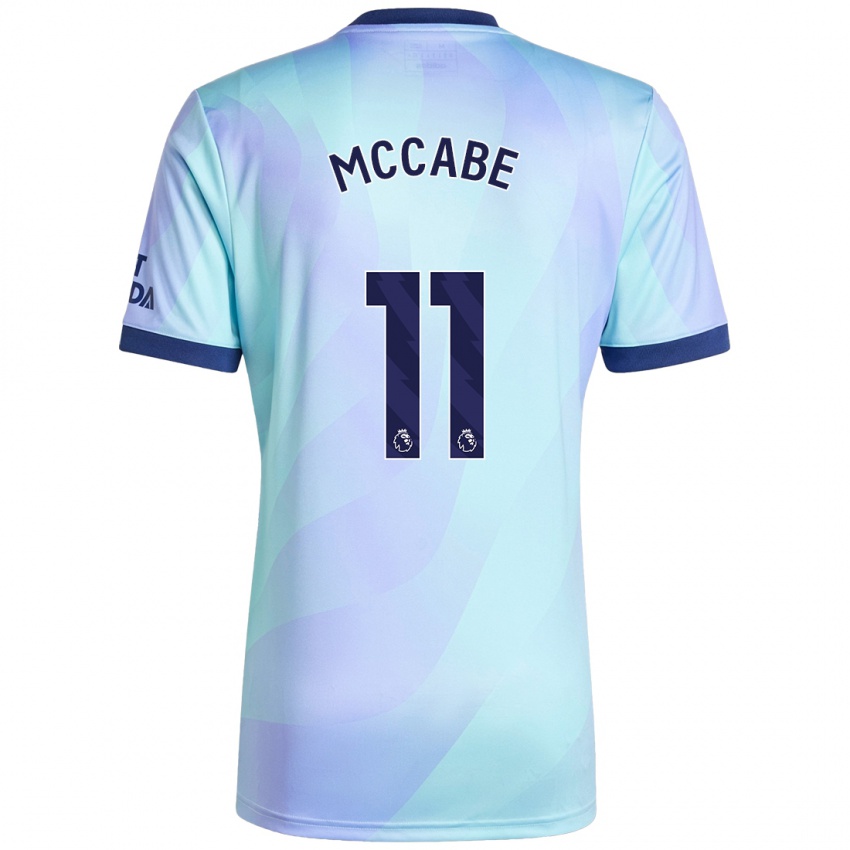 Niño Camiseta Katie Mccabe #11 Agua Equipación Tercera 2024/25 La Camisa Chile