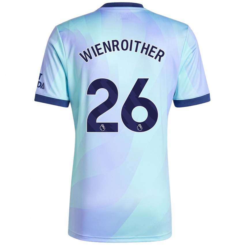 Niño Camiseta Laura Wienroither #26 Agua Equipación Tercera 2024/25 La Camisa Chile