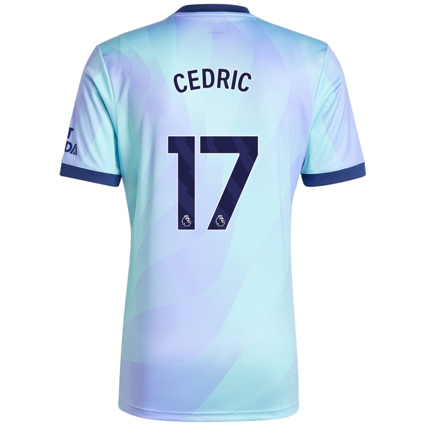 Niño Camiseta Cedric Soares #17 Agua Equipación Tercera 2024/25 La Camisa Chile