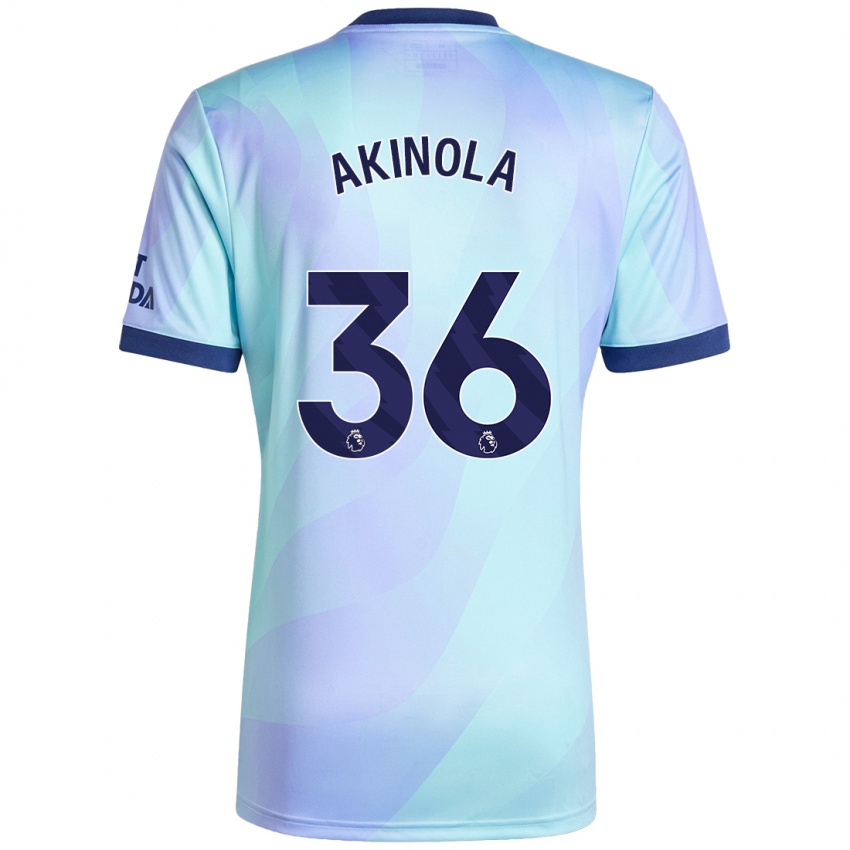 Niño Camiseta Tim Akinola #36 Agua Equipación Tercera 2024/25 La Camisa Chile