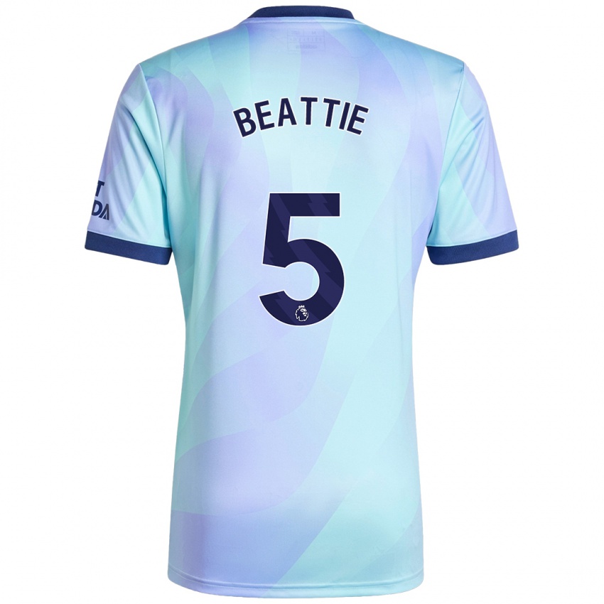 Niño Camiseta Jen Beattie #5 Agua Equipación Tercera 2024/25 La Camisa Chile