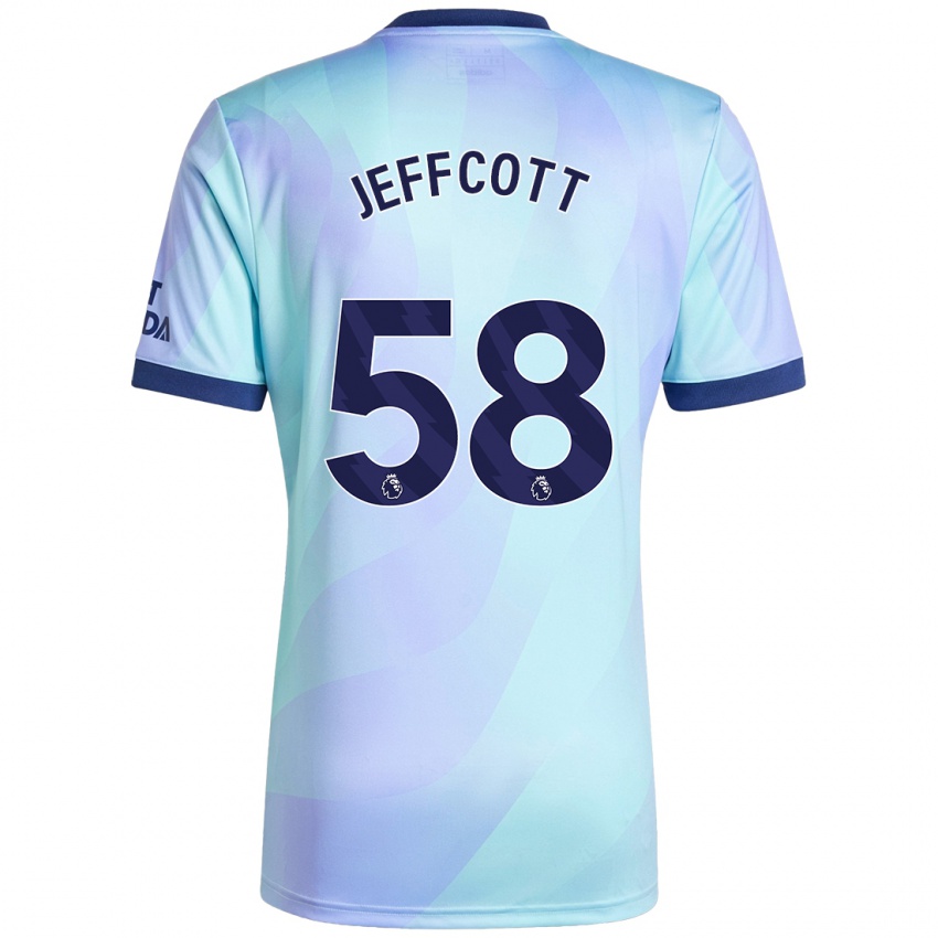 Niño Camiseta Henry Jeffcott #58 Agua Equipación Tercera 2024/25 La Camisa Chile