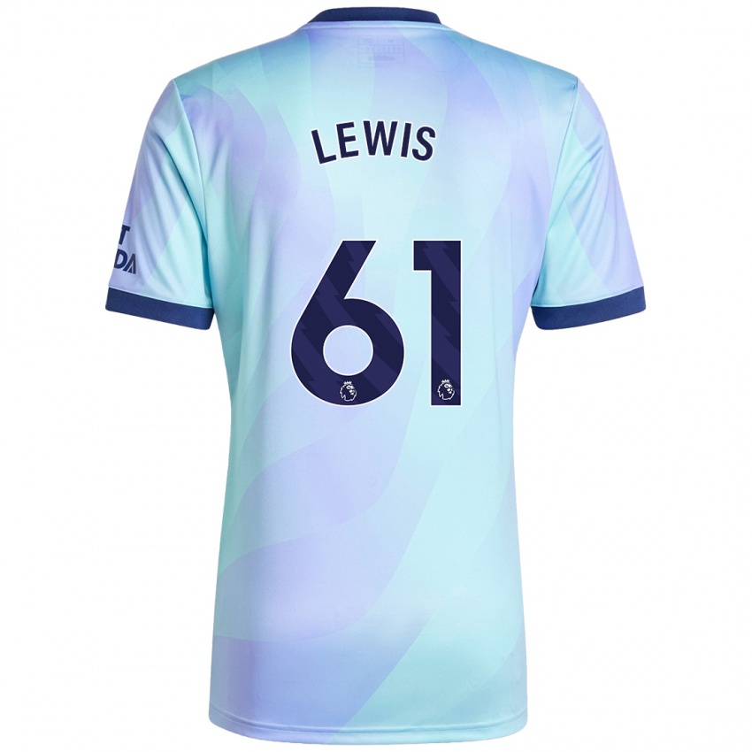 Niño Camiseta George Lewis #61 Agua Equipación Tercera 2024/25 La Camisa Chile