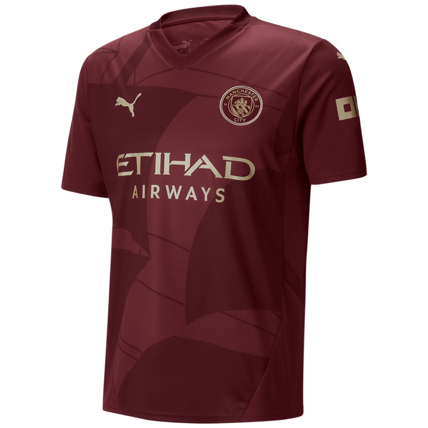 Niño Camiseta Jack Grealish #10 Granate Equipación Tercera 2024/25 La Camisa Chile