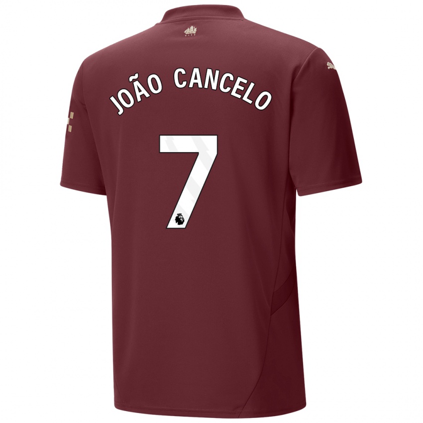 Niño Camiseta Joao Cancelo #7 Granate Equipación Tercera 2024/25 La Camisa Chile