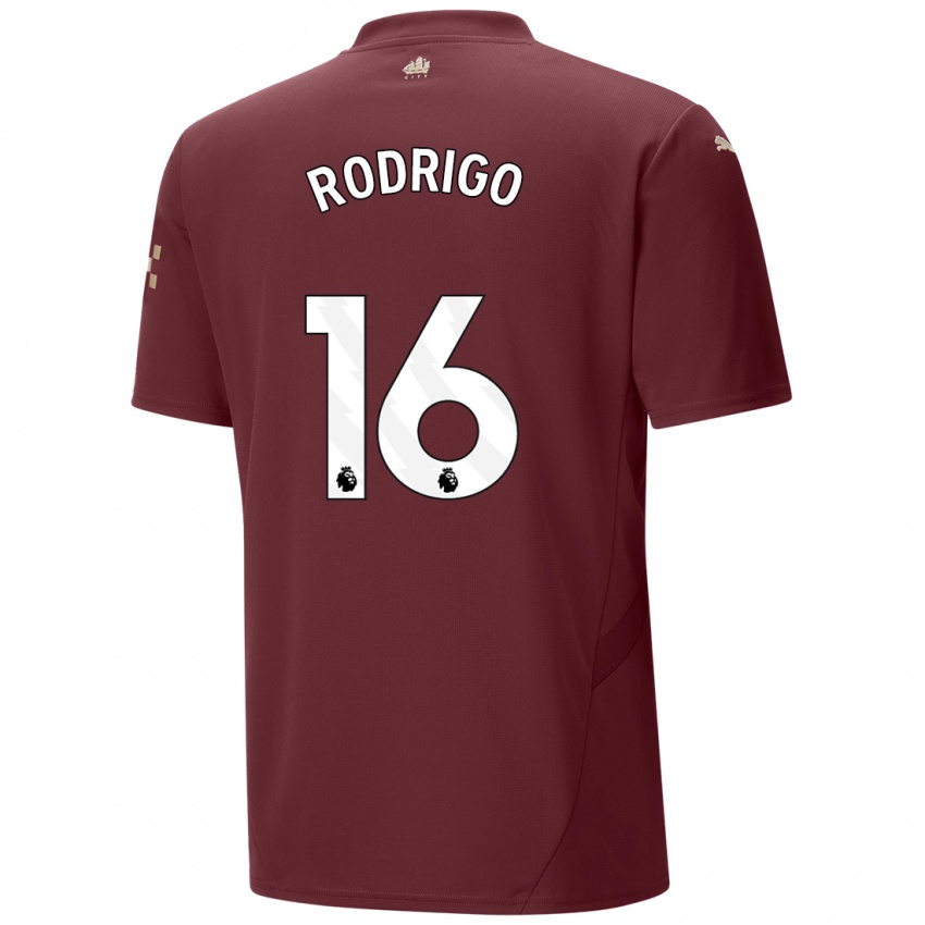 Niño Camiseta Rodrigo Hernandez #16 Granate Equipación Tercera 2024/25 La Camisa Chile