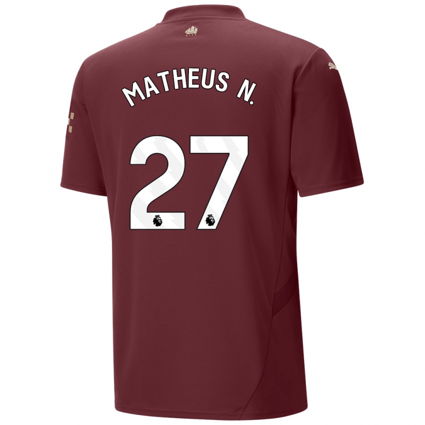 Niño Camiseta Matheus Nunes #27 Granate Equipación Tercera 2024/25 La Camisa Chile