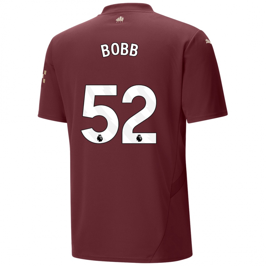 Niño Camiseta Oscar Bobb #52 Granate Equipación Tercera 2024/25 La Camisa Chile