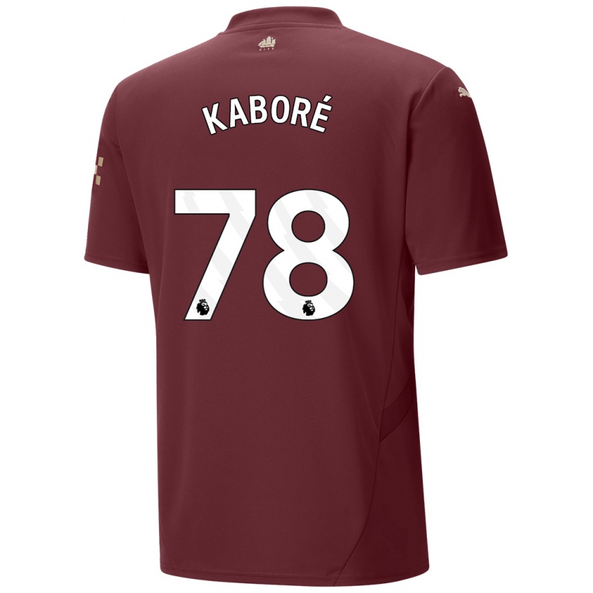 Niño Camiseta Issa Kabore #78 Granate Equipación Tercera 2024/25 La Camisa Chile