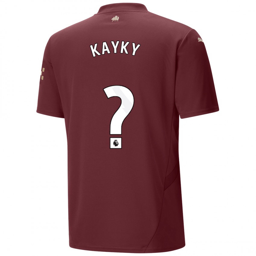 Niño Camiseta Kayky #0 Granate Equipación Tercera 2024/25 La Camisa Chile