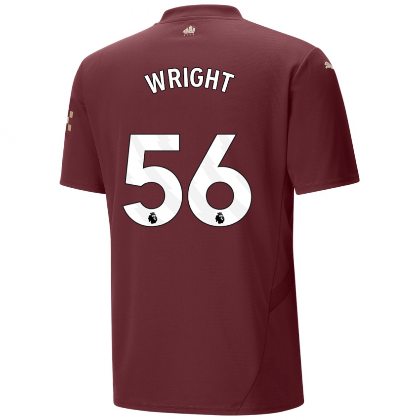 Niño Camiseta Jacob Wright #56 Granate Equipación Tercera 2024/25 La Camisa Chile