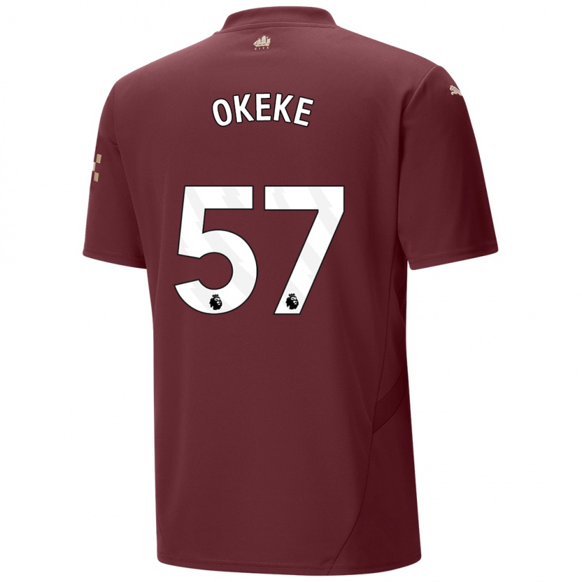 Niño Camiseta Michael Okeke #57 Granate Equipación Tercera 2024/25 La Camisa Chile