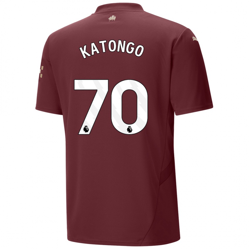 Niño Camiseta Jadel Katongo #70 Granate Equipación Tercera 2024/25 La Camisa Chile