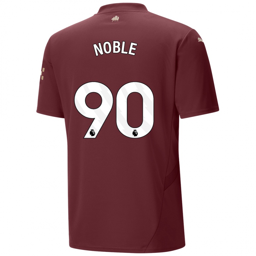 Niño Camiseta Kian Noble #90 Granate Equipación Tercera 2024/25 La Camisa Chile