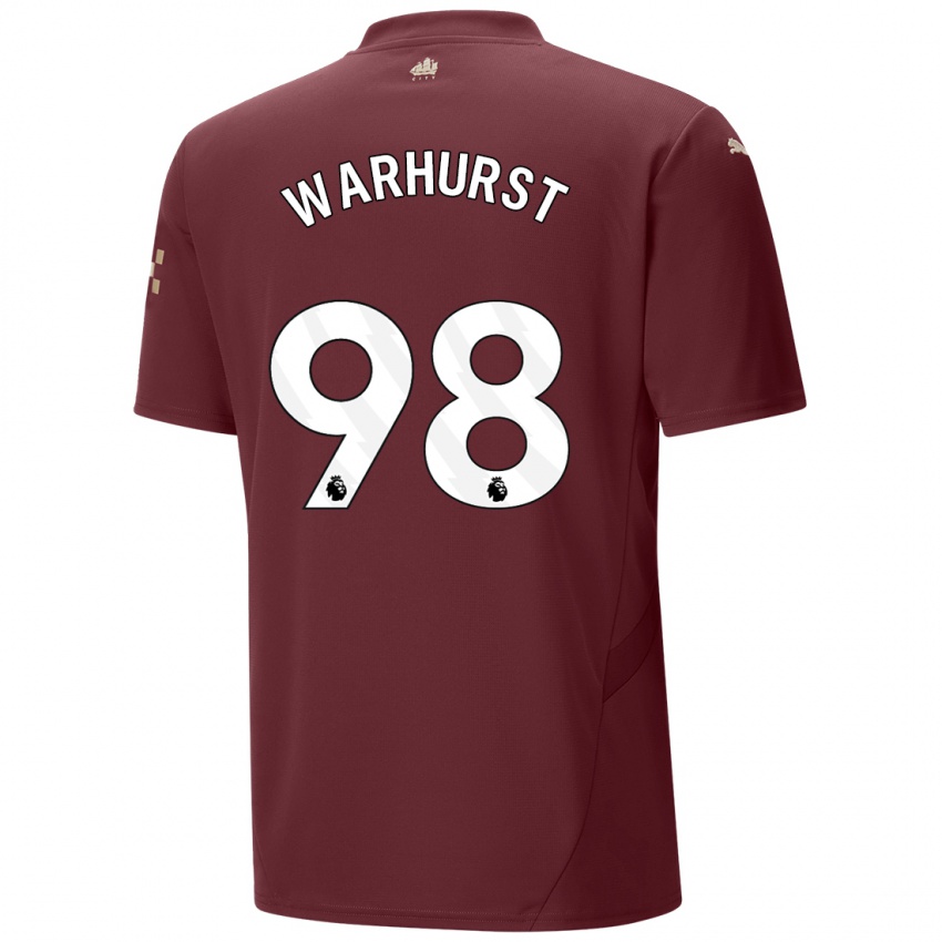 Niño Camiseta Matthew Warhurst #98 Granate Equipación Tercera 2024/25 La Camisa Chile