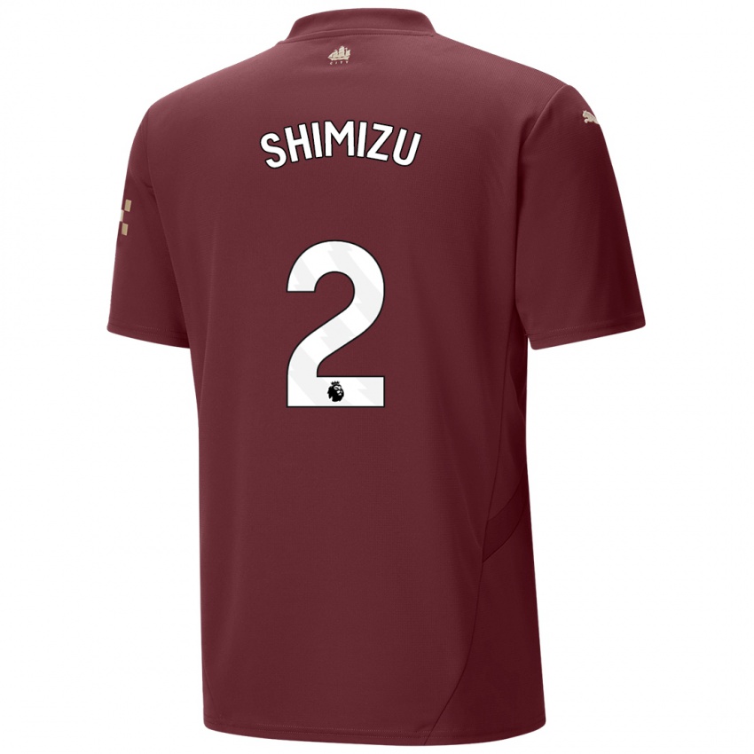 Niño Camiseta Risa Shimizu #2 Granate Equipación Tercera 2024/25 La Camisa Chile