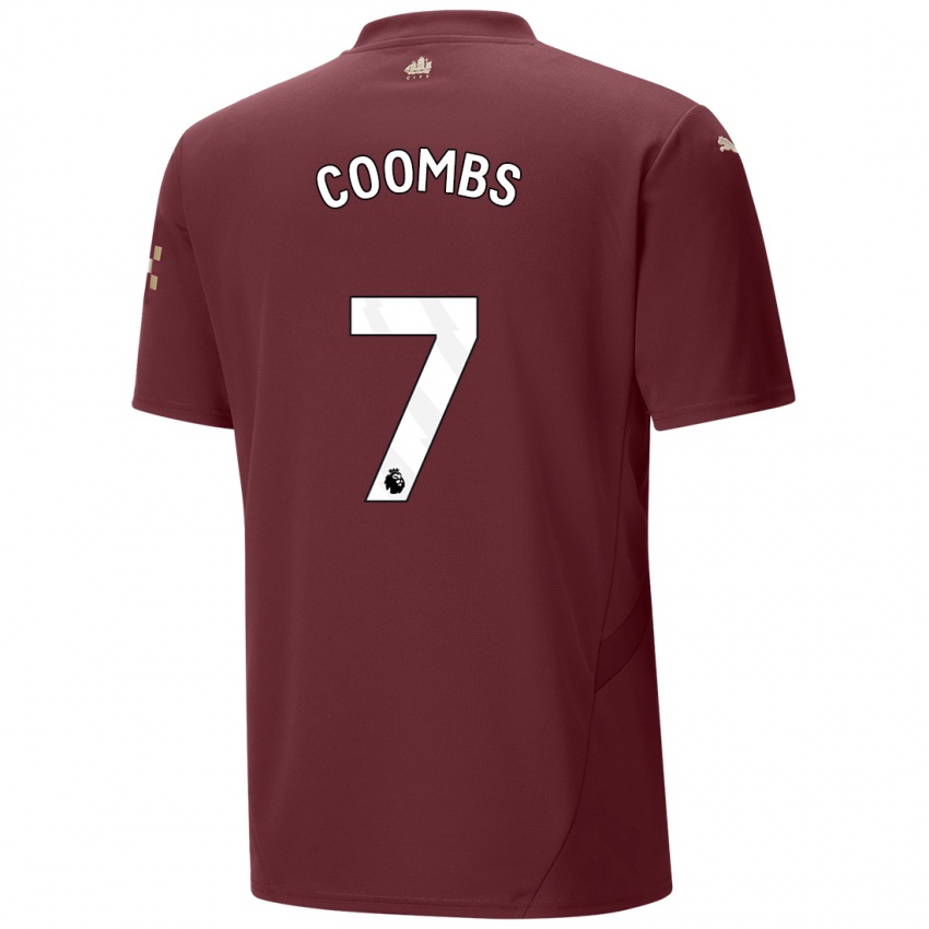 Niño Camiseta Laura Coombs #7 Granate Equipación Tercera 2024/25 La Camisa Chile