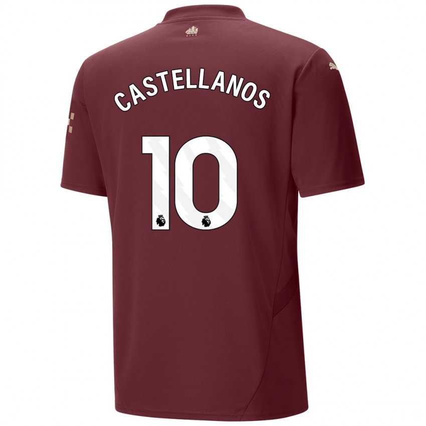 Niño Camiseta Deyna Castellanos #10 Granate Equipación Tercera 2024/25 La Camisa Chile