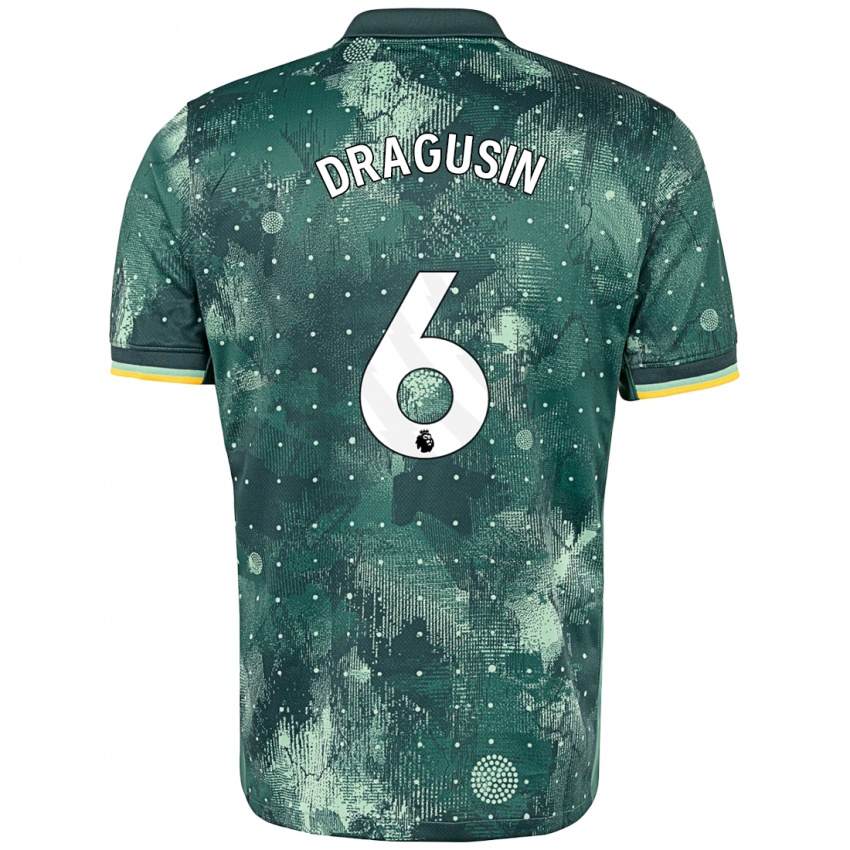 Niño Camiseta Radu Drăgușin #6 Verde Menta Equipación Tercera 2024/25 La Camisa Chile