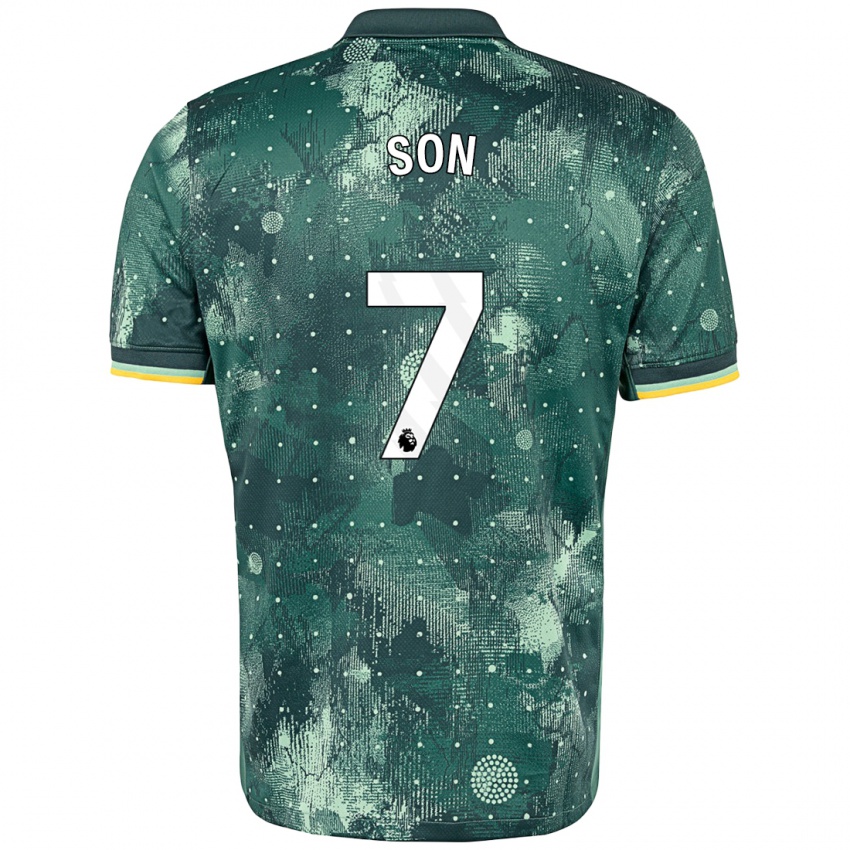 Niño Camiseta Heung-Min Son #7 Verde Menta Equipación Tercera 2024/25 La Camisa Chile