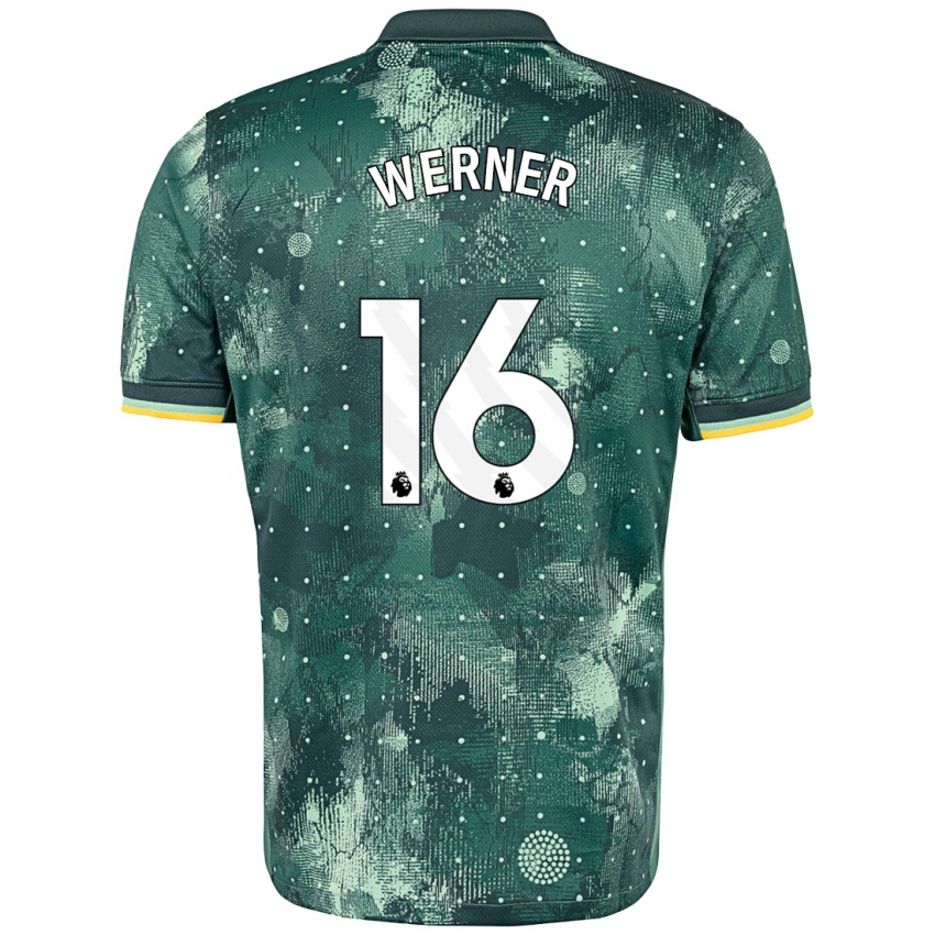 Niño Camiseta Timo Werner #16 Verde Menta Equipación Tercera 2024/25 La Camisa Chile