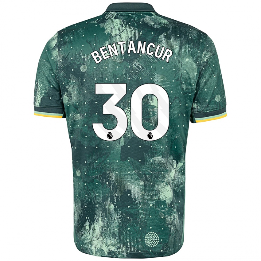 Niño Camiseta Rodrigo Bentancur #30 Verde Menta Equipación Tercera 2024/25 La Camisa Chile