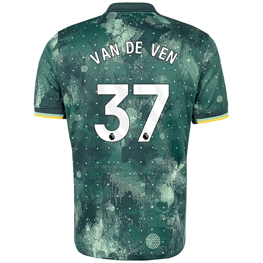 Niño Camiseta Micky Van De Ven #37 Verde Menta Equipación Tercera 2024/25 La Camisa Chile