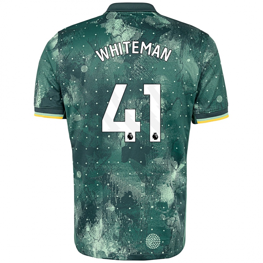 Niño Camiseta Alfie Whiteman #41 Verde Menta Equipación Tercera 2024/25 La Camisa Chile