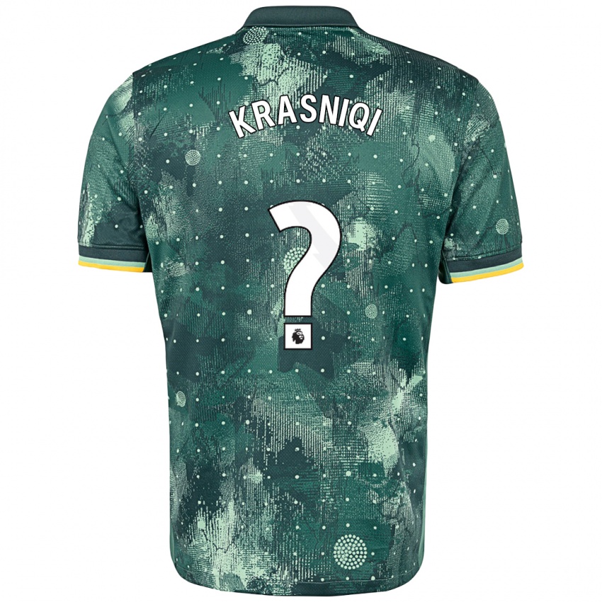 Niño Camiseta Elliot Krasniqi #0 Verde Menta Equipación Tercera 2024/25 La Camisa Chile