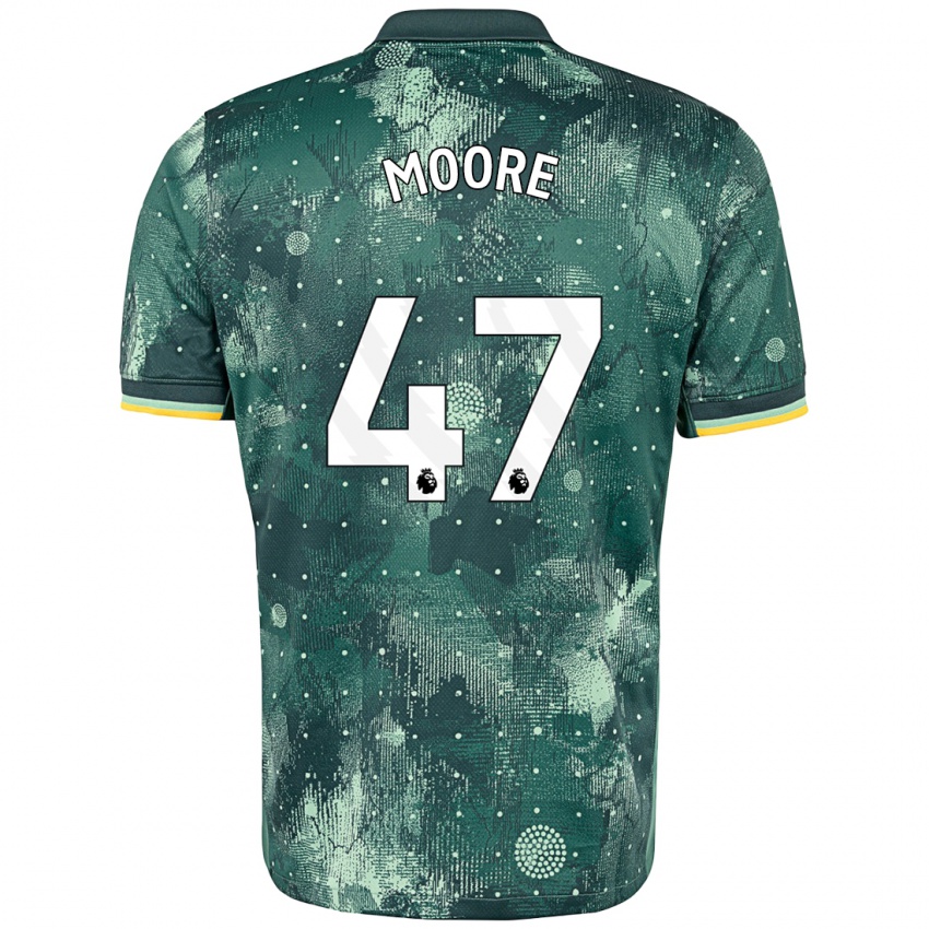 Niño Camiseta Mikey Moore #47 Verde Menta Equipación Tercera 2024/25 La Camisa Chile