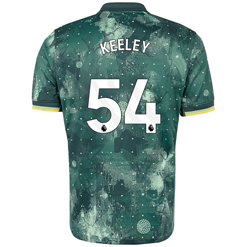 Niño Camiseta Josh Keeley #54 Verde Menta Equipación Tercera 2024/25 La Camisa Chile