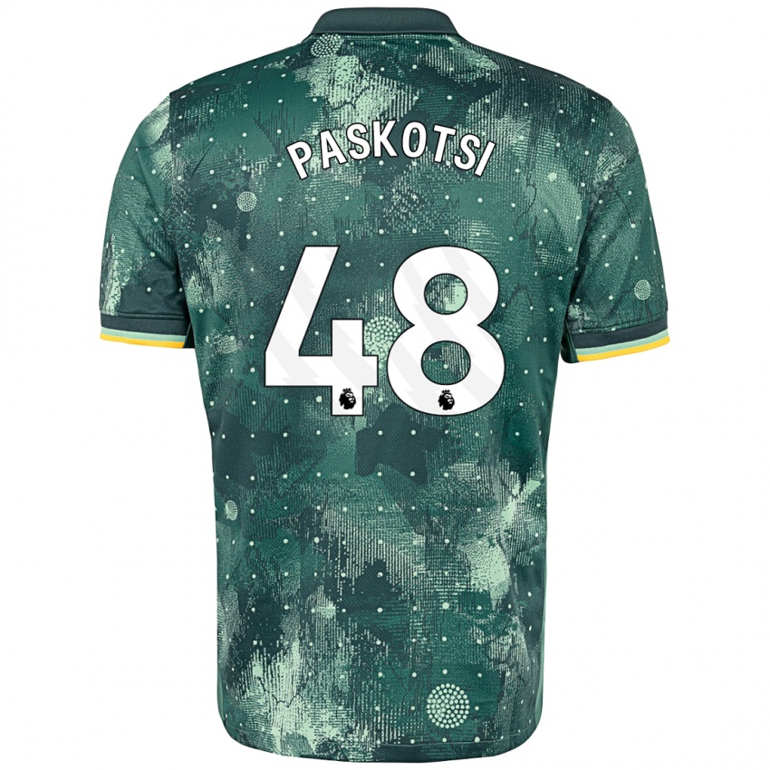 Niño Camiseta Maksim Paskotsi #48 Verde Menta Equipación Tercera 2024/25 La Camisa Chile