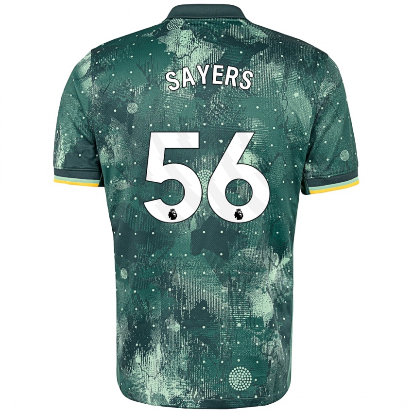 Niño Camiseta Charlie Sayers #56 Verde Menta Equipación Tercera 2024/25 La Camisa Chile