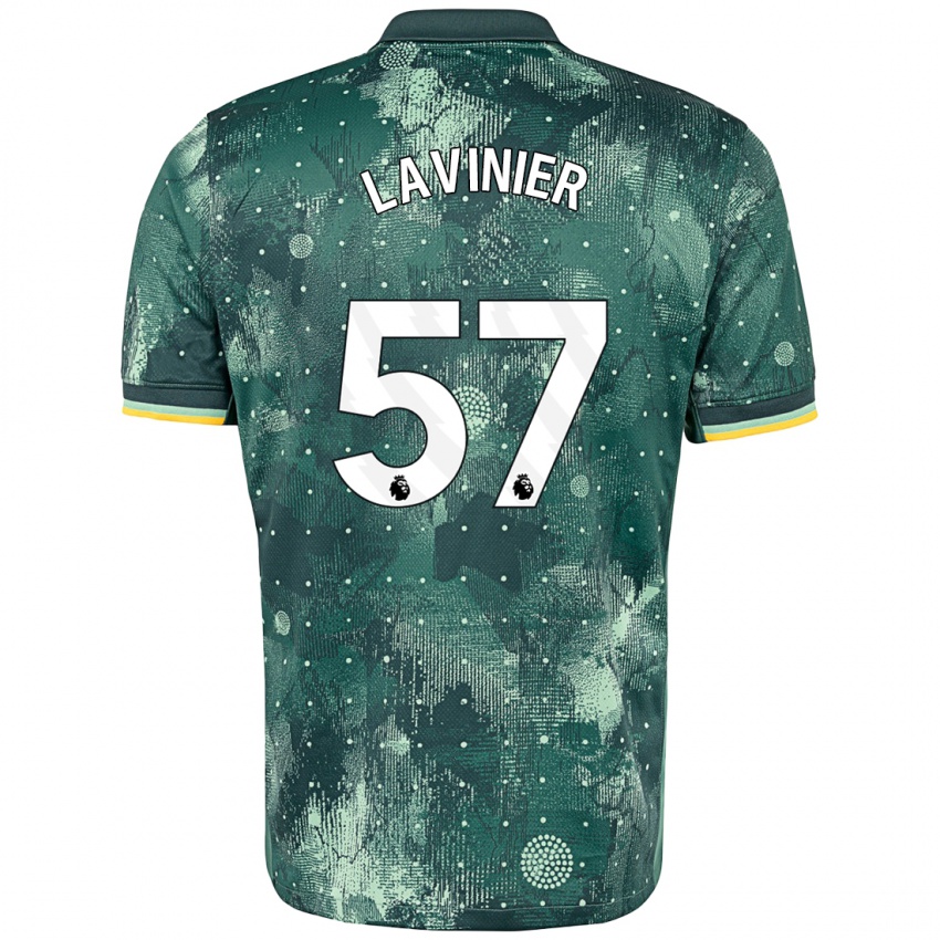 Niño Camiseta Marcel Lavinier #57 Verde Menta Equipación Tercera 2024/25 La Camisa Chile