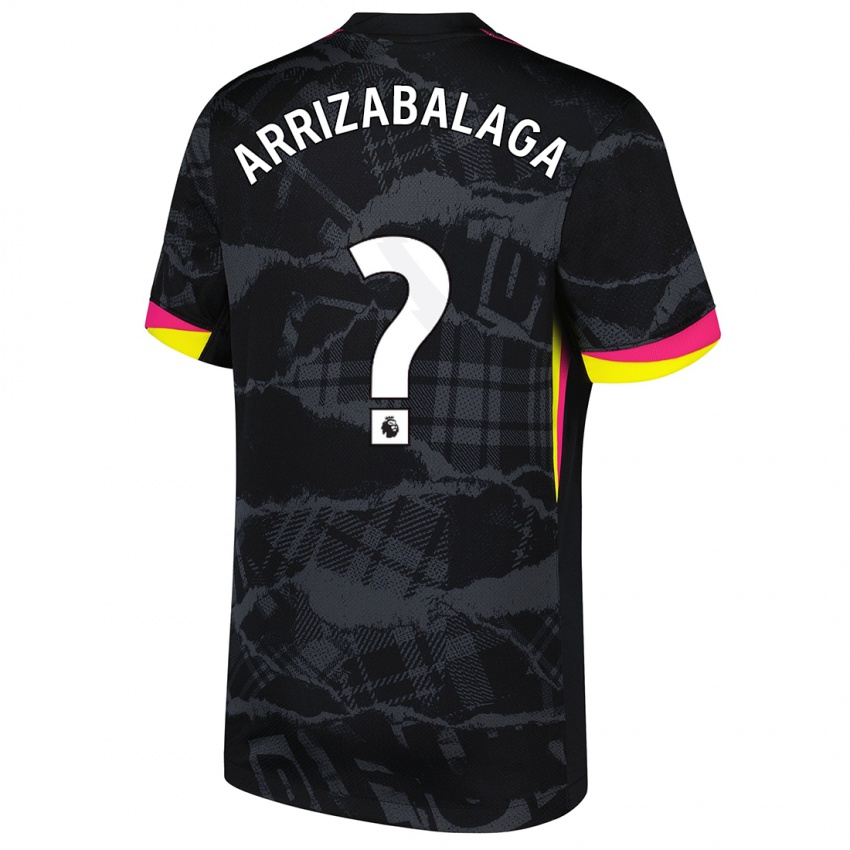 Niño Camiseta Kepa Arrizabalaga #0 Negro Rosa Equipación Tercera 2024/25 La Camisa Chile