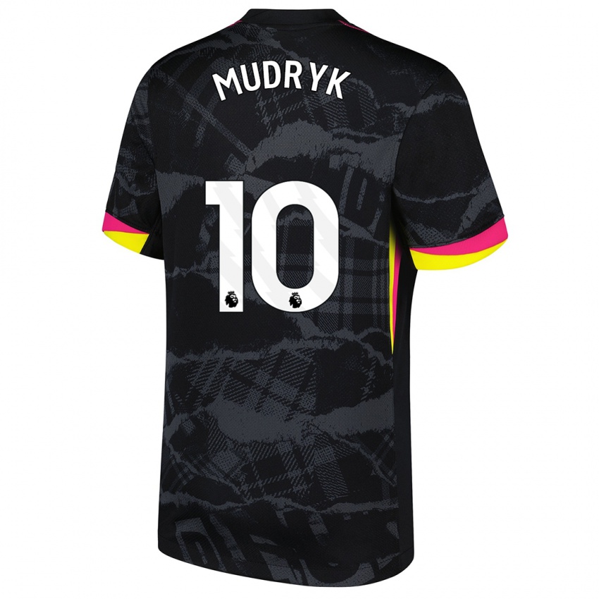 Niño Camiseta Mykhaylo Mudryk #10 Negro Rosa Equipación Tercera 2024/25 La Camisa Chile