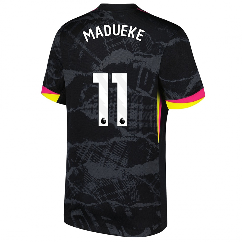 Niño Camiseta Noni Madueke #11 Negro Rosa Equipación Tercera 2024/25 La Camisa Chile