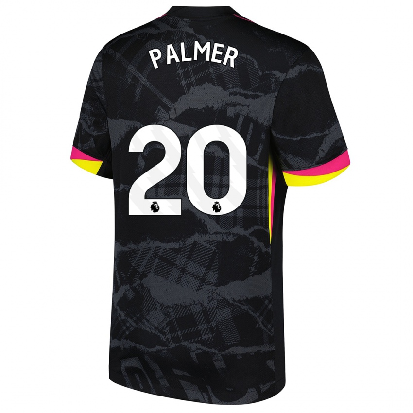 Niño Camiseta Cole Palmer #20 Negro Rosa Equipación Tercera 2024/25 La Camisa Chile