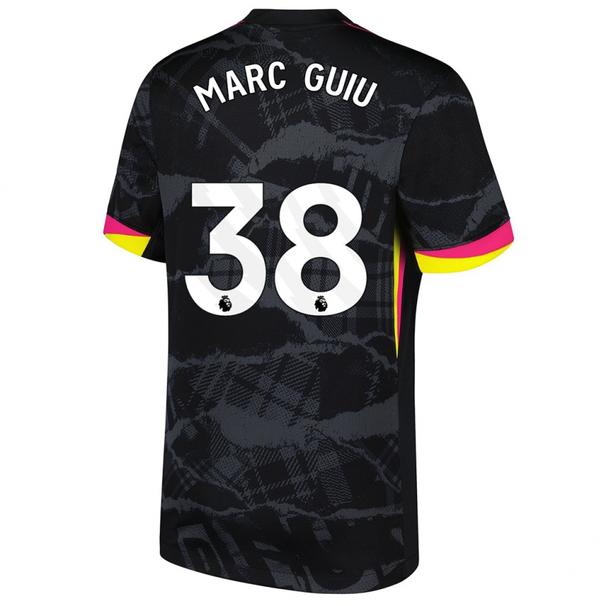 Niño Camiseta Marc Guiu #38 Negro Rosa Equipación Tercera 2024/25 La Camisa Chile