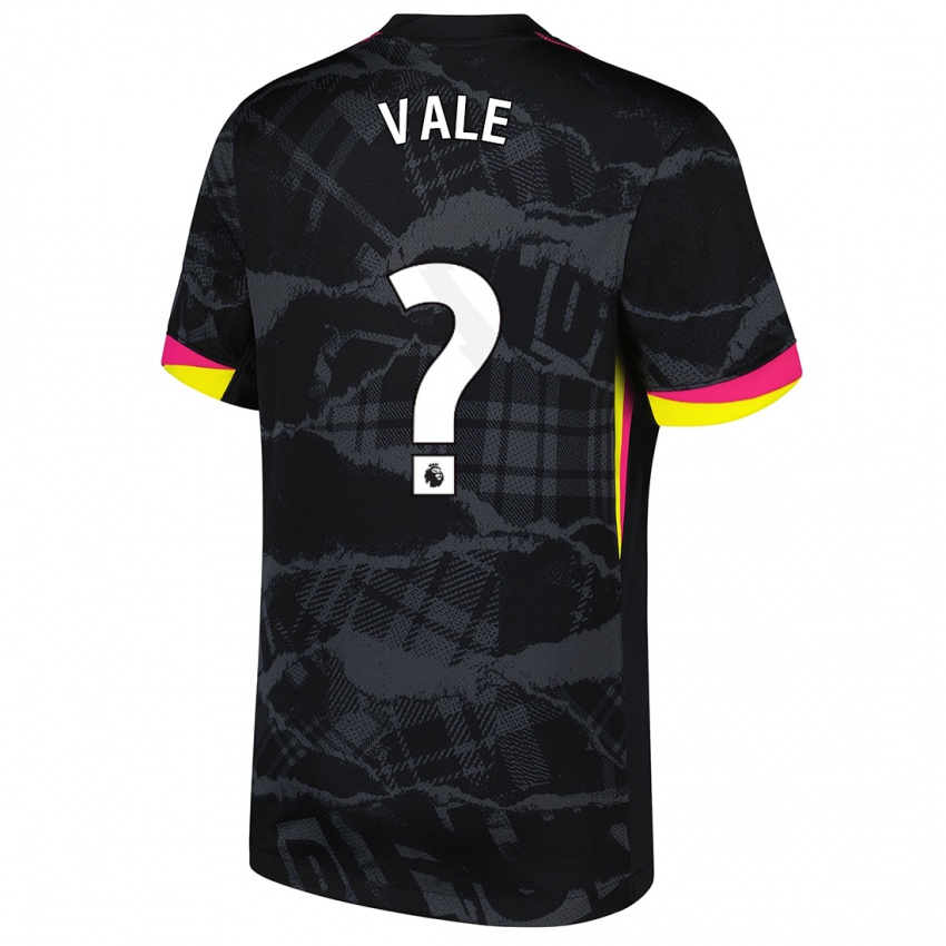 Niño Camiseta Harvey Vale #0 Negro Rosa Equipación Tercera 2024/25 La Camisa Chile