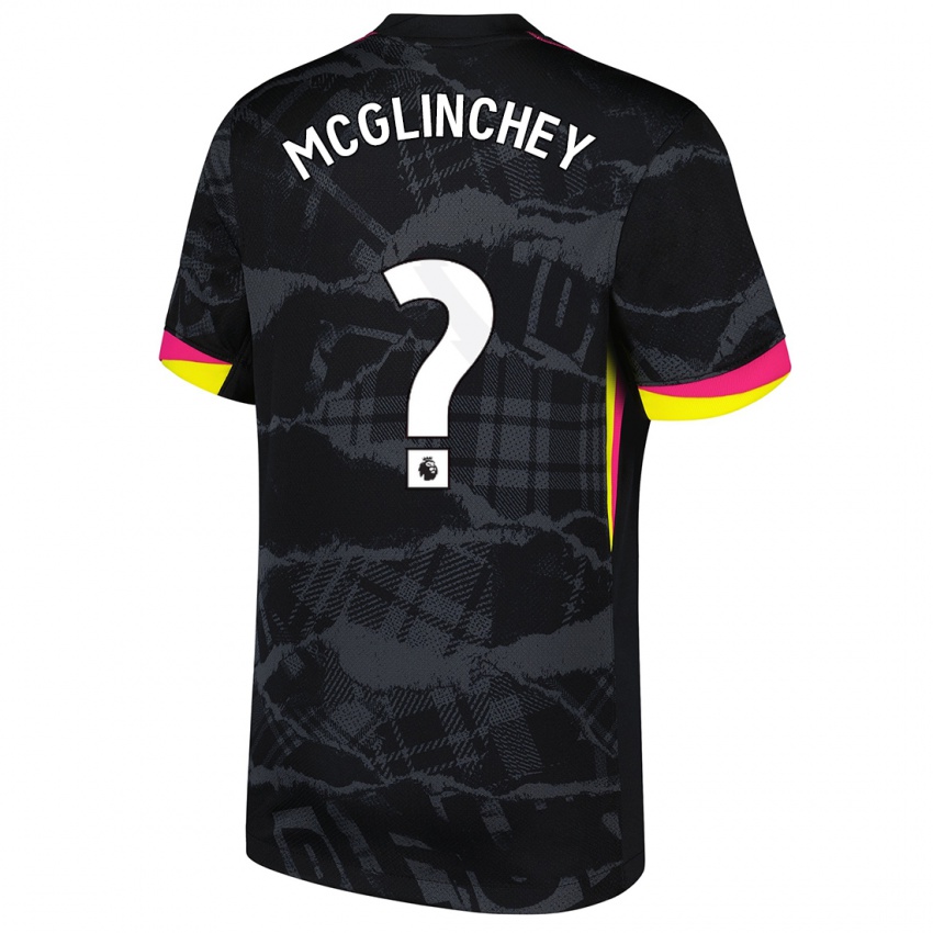 Niño Camiseta Harry Mcglinchey #0 Negro Rosa Equipación Tercera 2024/25 La Camisa Chile