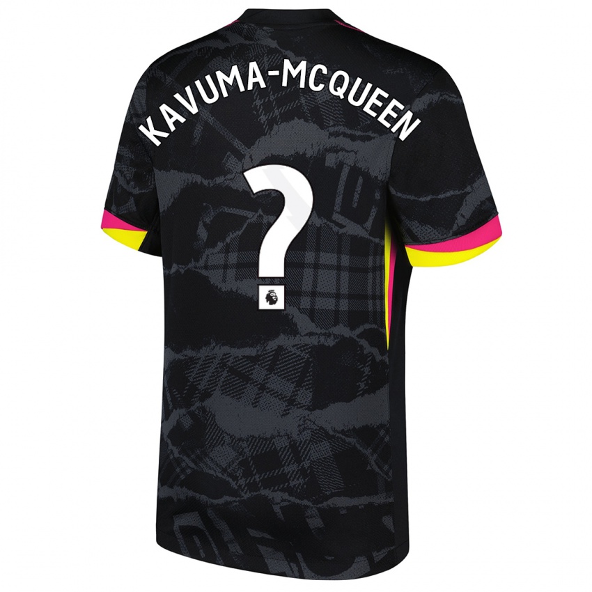 Niño Camiseta Ryan Kavuma-Mcqueen #0 Negro Rosa Equipación Tercera 2024/25 La Camisa Chile