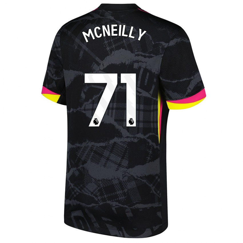 Niño Camiseta Donnell Mcneilly #71 Negro Rosa Equipación Tercera 2024/25 La Camisa Chile