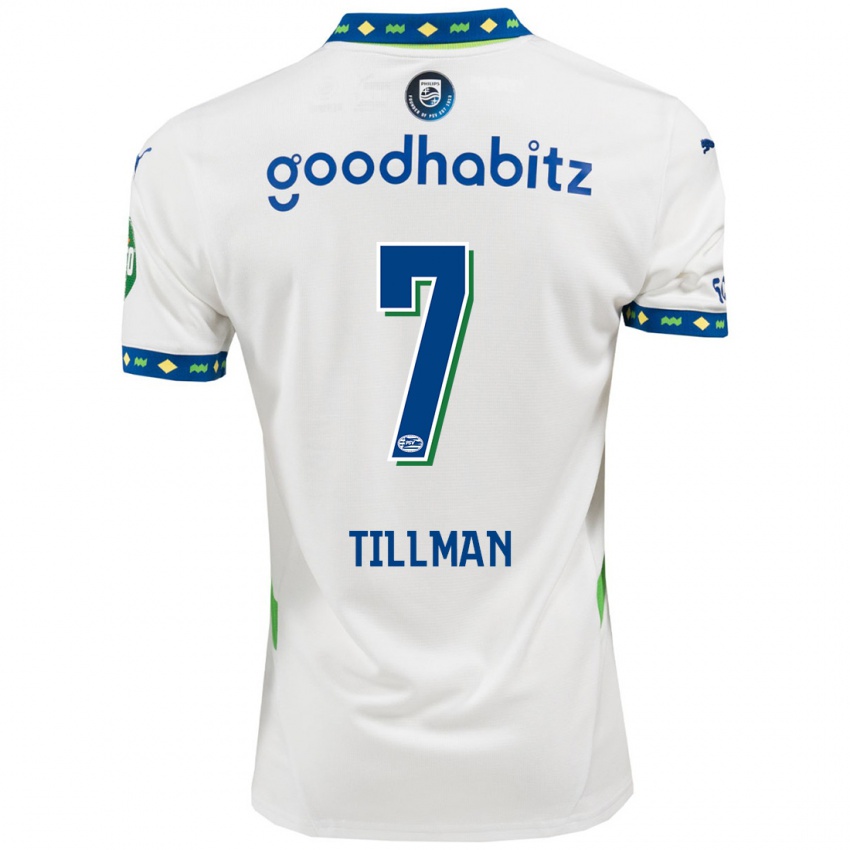 Niño Camiseta Malik Tillman #7 Blanco Azul Oscuro Equipación Tercera 2024/25 La Camisa Chile