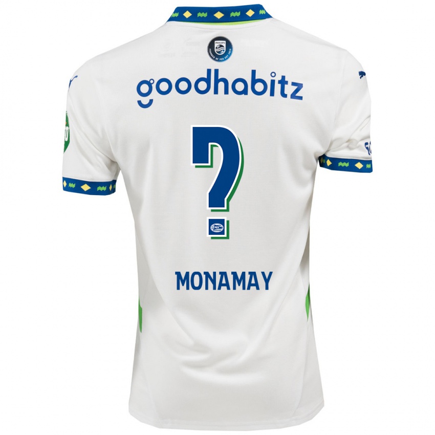 Niño Camiseta Madi Monamay #0 Blanco Azul Oscuro Equipación Tercera 2024/25 La Camisa Chile