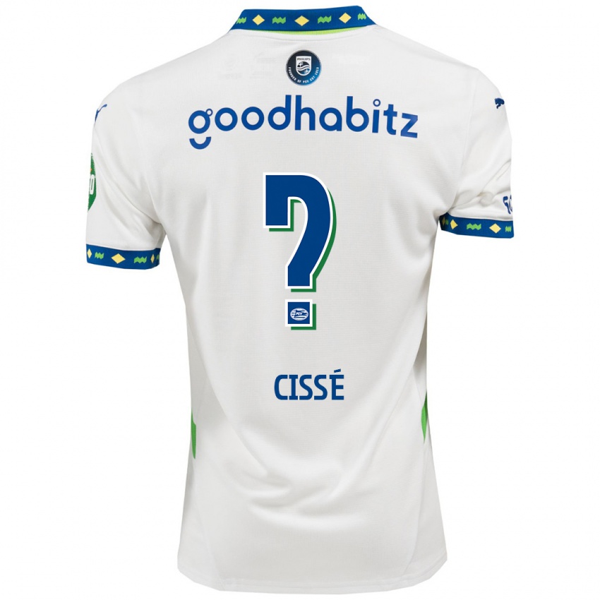 Niño Camiseta Alseny Cissé #0 Blanco Azul Oscuro Equipación Tercera 2024/25 La Camisa Chile