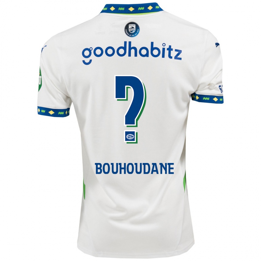 Niño Camiseta Sami Bouhoudane #0 Blanco Azul Oscuro Equipación Tercera 2024/25 La Camisa Chile