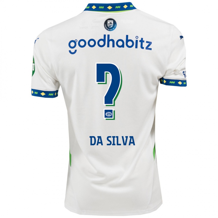 Niño Camiseta Aston Da Silva #0 Blanco Azul Oscuro Equipación Tercera 2024/25 La Camisa Chile