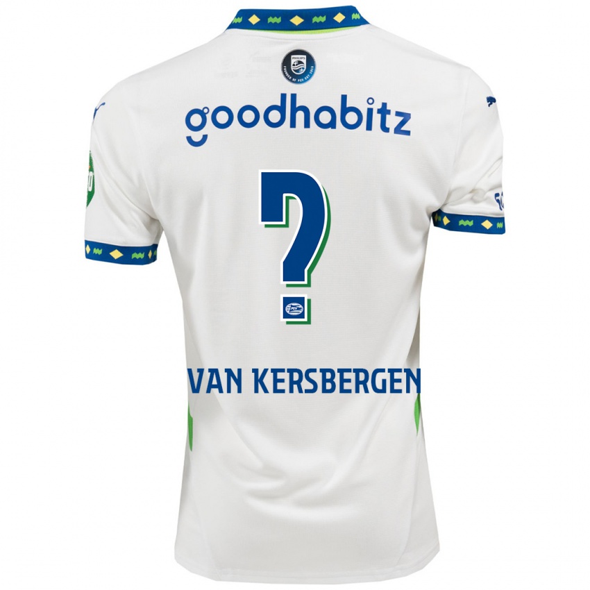 Niño Camiseta Sander Van Kersbergen #0 Blanco Azul Oscuro Equipación Tercera 2024/25 La Camisa Chile