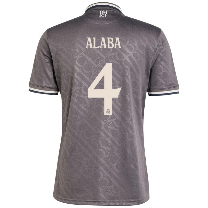 Niño Camiseta David Alaba #4 Carbón Equipación Tercera 2024/25 La Camisa Chile